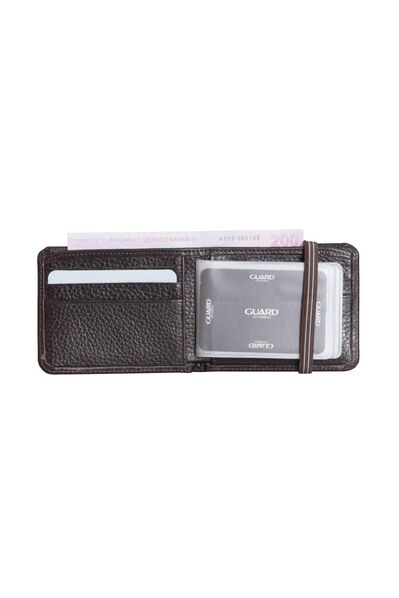 Guard - Guard Elastic Sport Genuine Leather Brown Wallet (1)