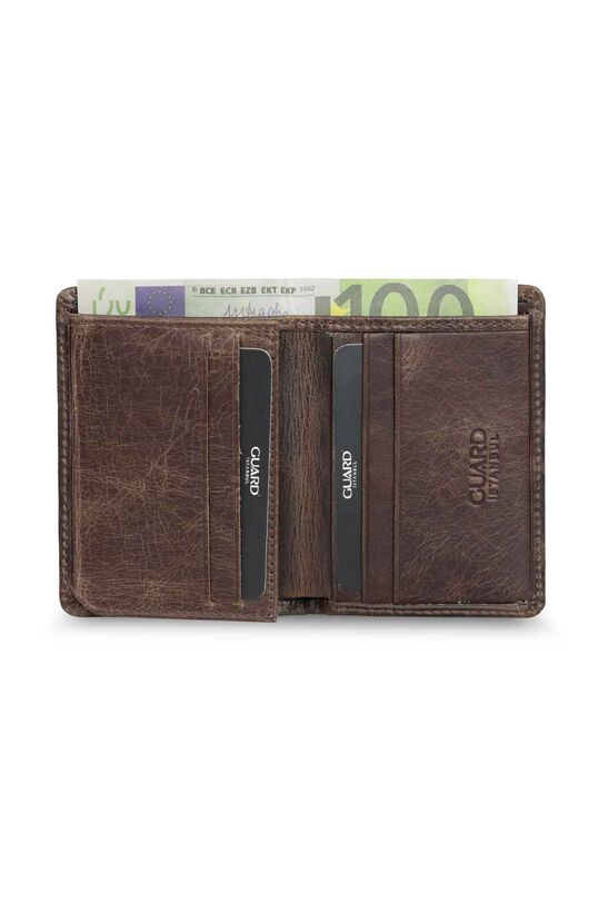 Guard Extra Slim Antique Brown Genuine Leather Men's Wallet