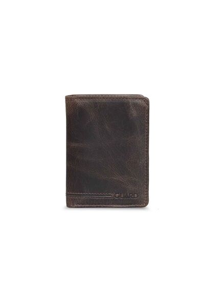 Guard Extra Slim Antique Brown Genuine Leather Men's Wallet - Thumbnail