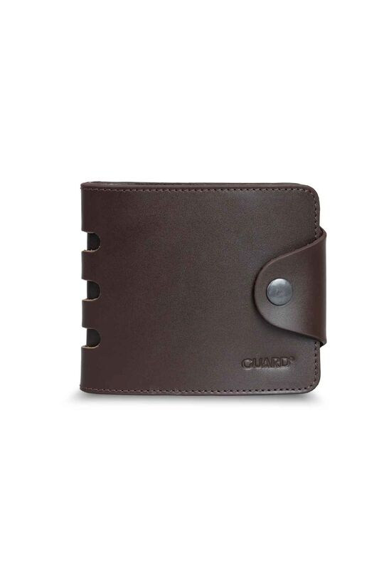Guard Flip Sport Leather Horizontal Men's Wallet - Brown