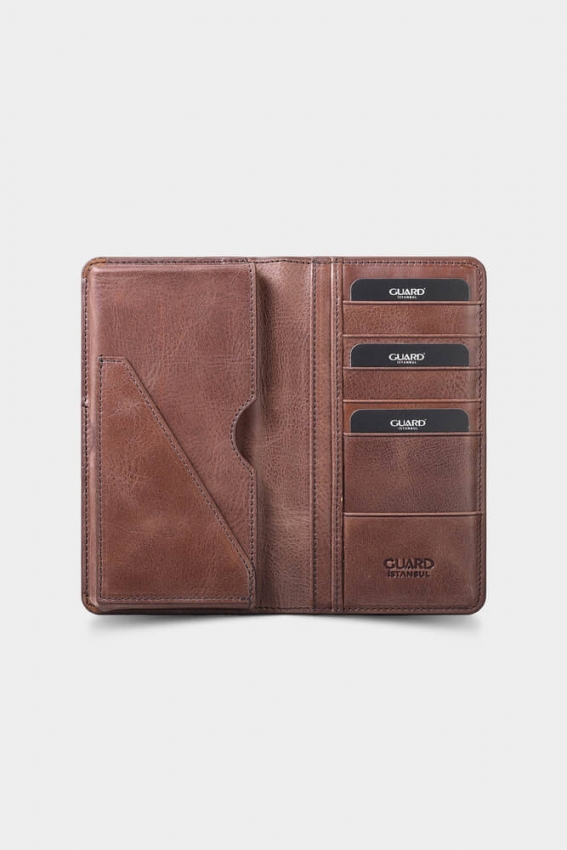 Guard - Guard Gift / Souvenir Antique Brown Portfolio - Wallet Set (1)