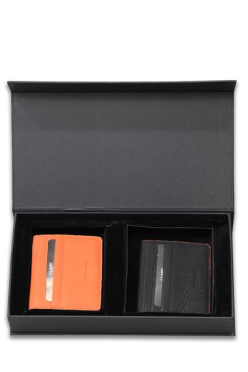Guard Gift / Souvenir Black - Orange Card Holder Set - Thumbnail