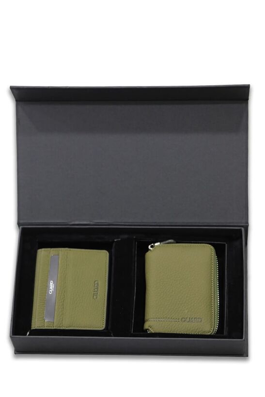 Guard Gift / Souvenir Khaki Green Wallet - Card Holder Set