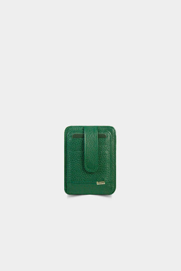 Guard Green Leather Card Holder - Thumbnail