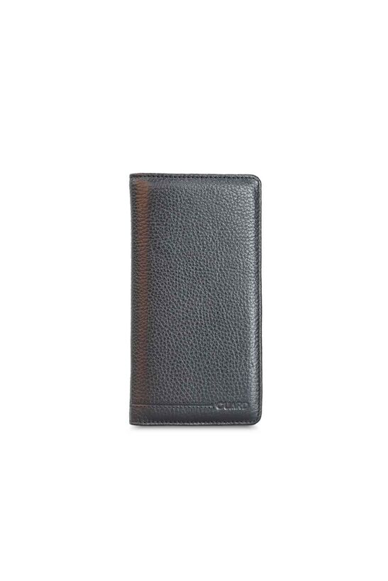 Guard Black Zipper Portfolio Wallet with Hidden Card Compartment