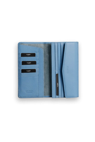 Guard - Guard Ice Blue Leather Women's Wallet with Phone Entry (1)