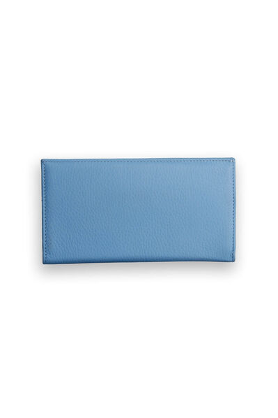 Guard Ice Blue Leather Women's Wallet with Phone Entry - Thumbnail