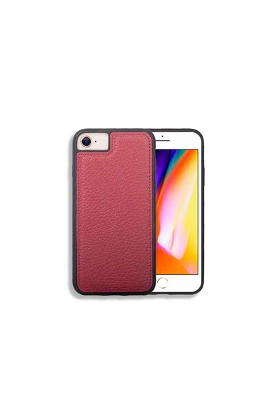 Guard iPhone 6 / 6s / 7 Claret Red Leather Phone Case - Thumbnail