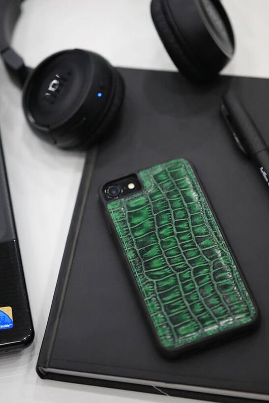 Guard iPhone 6 / 6s / 7 Green Croco Model Leather Phone Case