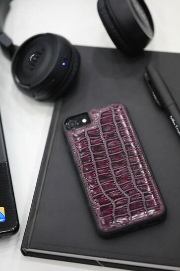 Guard - Guard iPhone 6 / 6s / 7 Purple Croco Model Leather Phone Case (1)