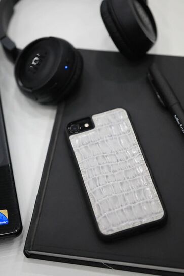 Guard - Guard iPhone 6 / 6s / 7 Grey Croco Model Leather Phone Case (1)