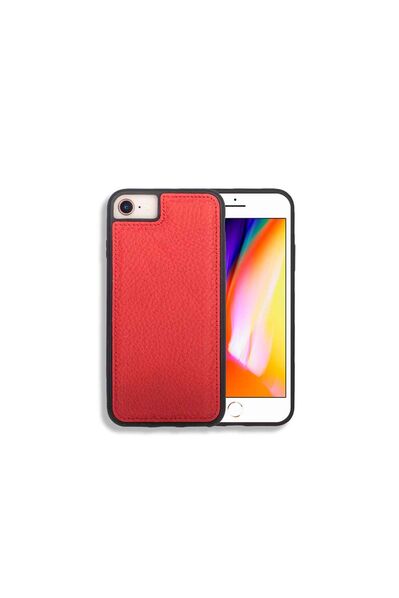 Guard iPhone 6 / 6s / 7 için Kırmızı Deri Telefon Kılıfı - Thumbnail