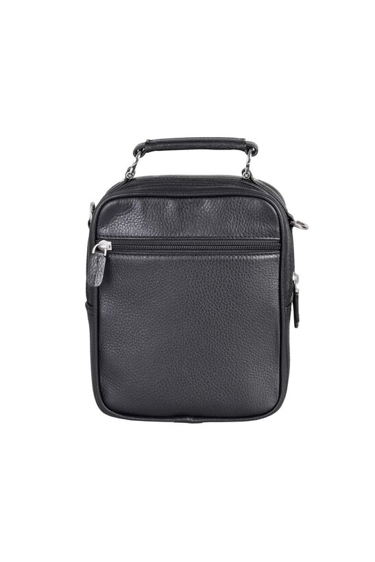 Guard Large Size Black Genuine Leather Handbag
