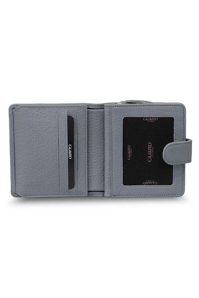 Guard Gray Multi-Compartment Stylish Leather Women's Wallet - Thumbnail