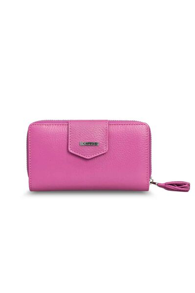 Guard Small Size Pink Leather Women's Wallet - Thumbnail
