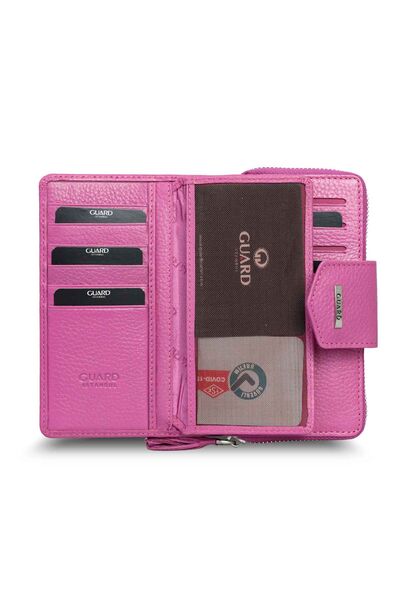 Guard - Guard Small Size Pink Leather Women's Wallet (1)