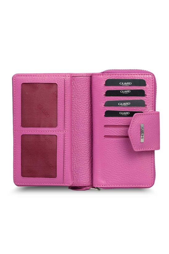 Guard Small Size Pink Leather Women's Wallet