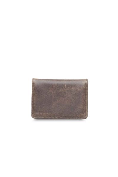 Guard Magnetic Small Size Antique Brown Leather Card/Business Card Holder - Thumbnail