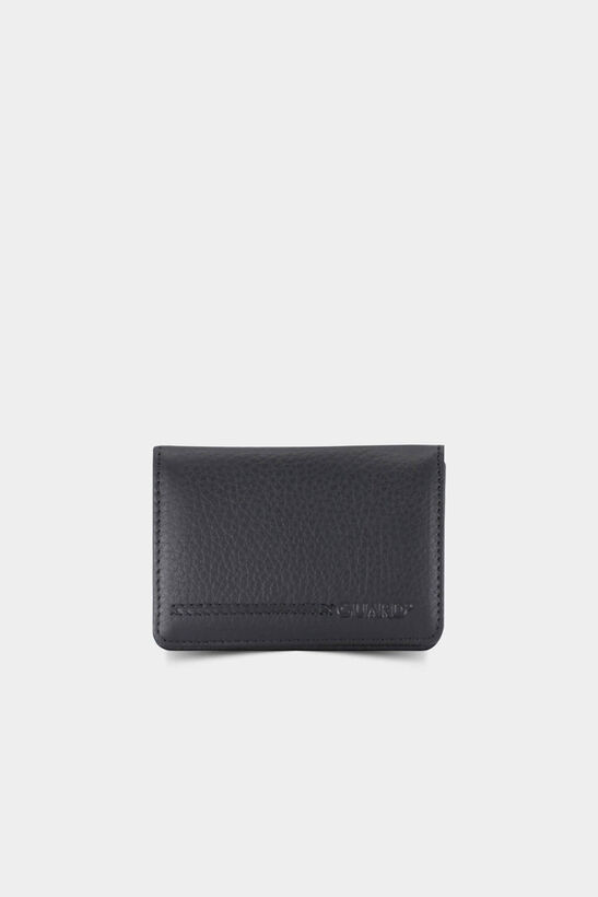 Guard Magnetic Small Size Matt Black Leather Card/Business Card Holder