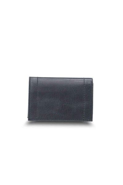 Guard Minimal Antique Black Leather Men's Wallet - Thumbnail