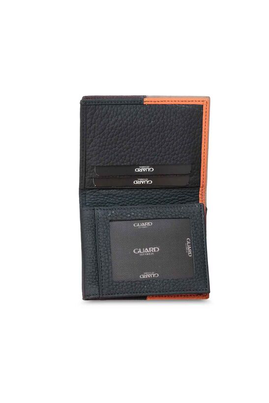 Guard Matte Black/Orange Leather Men's Wallet