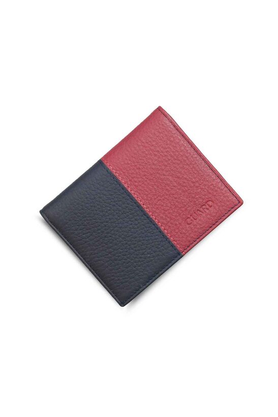 Guard Matte Navy/Red Leather Men's Wallet