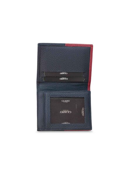 Guard - Guard Matte Navy/Red Leather Men's Wallet (1)