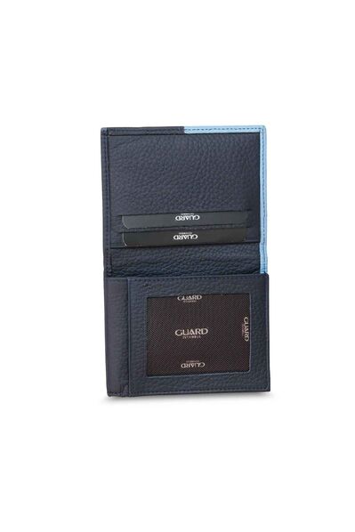 Guard - Guard Matte Turquoise/Navy Blue Leather Men's Wallet (1)
