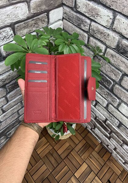 Guard - Guard Matte Red Zippered and Leather Pleated Hand Portfolio (1)