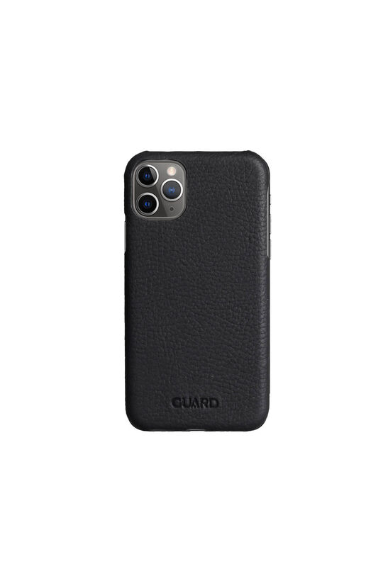 Guard Matte Black iPhone 11 Genuine Leather Phone Case