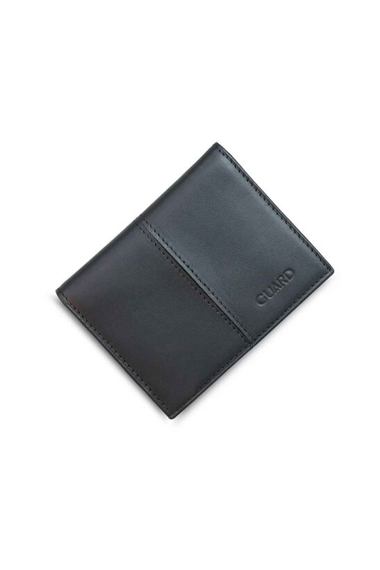 Guard Matte Black Leather Men's Wallet