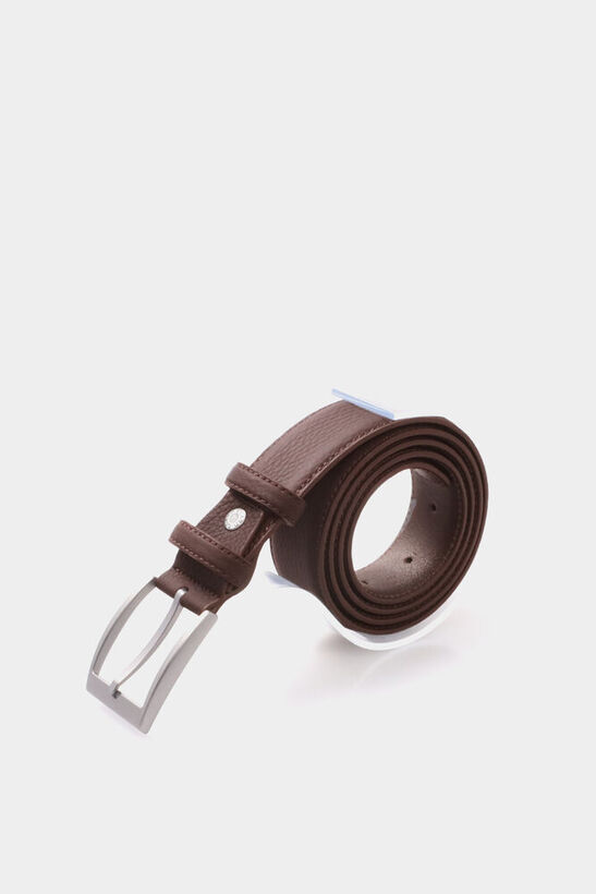 Guard Matte Leather Men's Belt 4 Cm - Brown