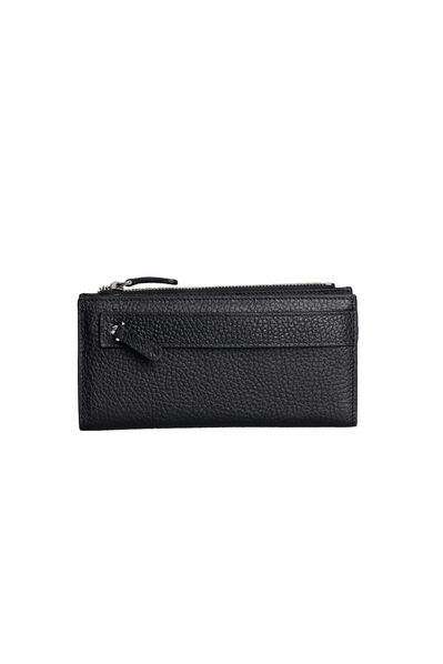 Guard - Guard Medium Size Black Coin Genuine Leather Women's Wallet (1)