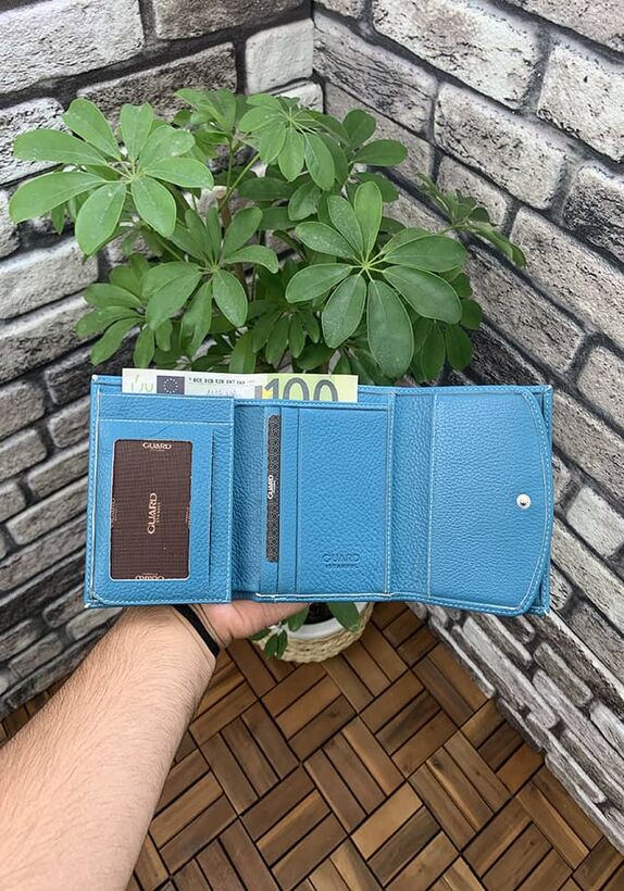 Guard Multi-Compartment Blue Stylish Leather Women's Wallet