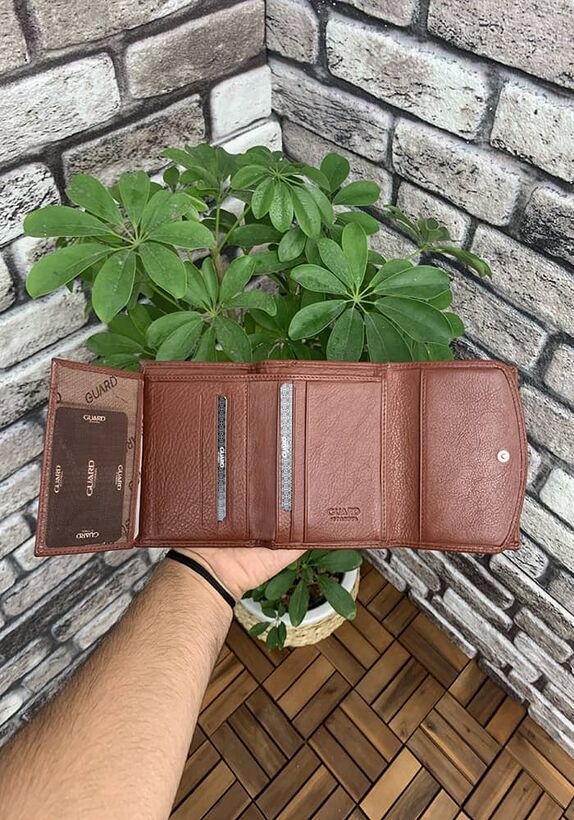 Guard Multi-Compartment Tan Stylish Leather Women's Wallet