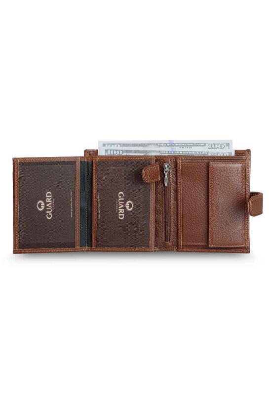 Guard Multi-Compartment Vertical Leather Men's Wallet