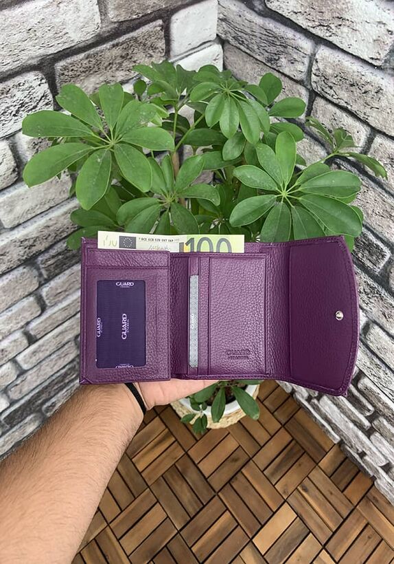 Guard Multi-Compartment Purple Stylish Leather Women's Wallet