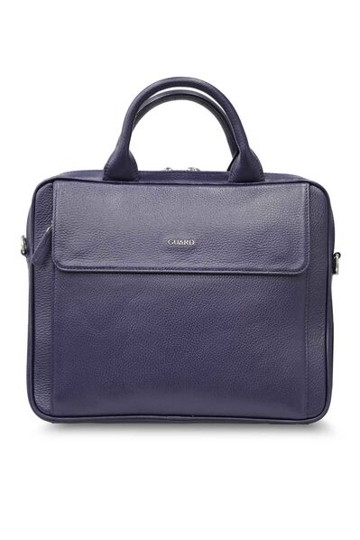 Guard - Guard Navy Blue Genuine Leather 14' inch Laptop Bag (1)