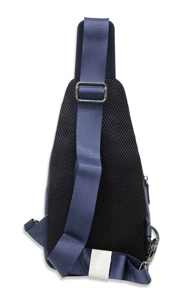 Guard Navy Blue Genuine Leather Crossbody Bag - Thumbnail