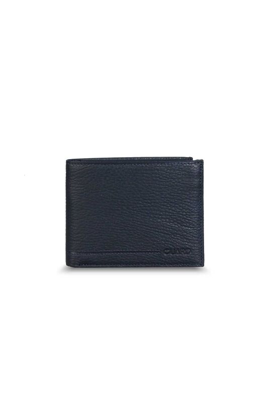 Guard Navy Blue Horizontal Leather Men's Wallet
