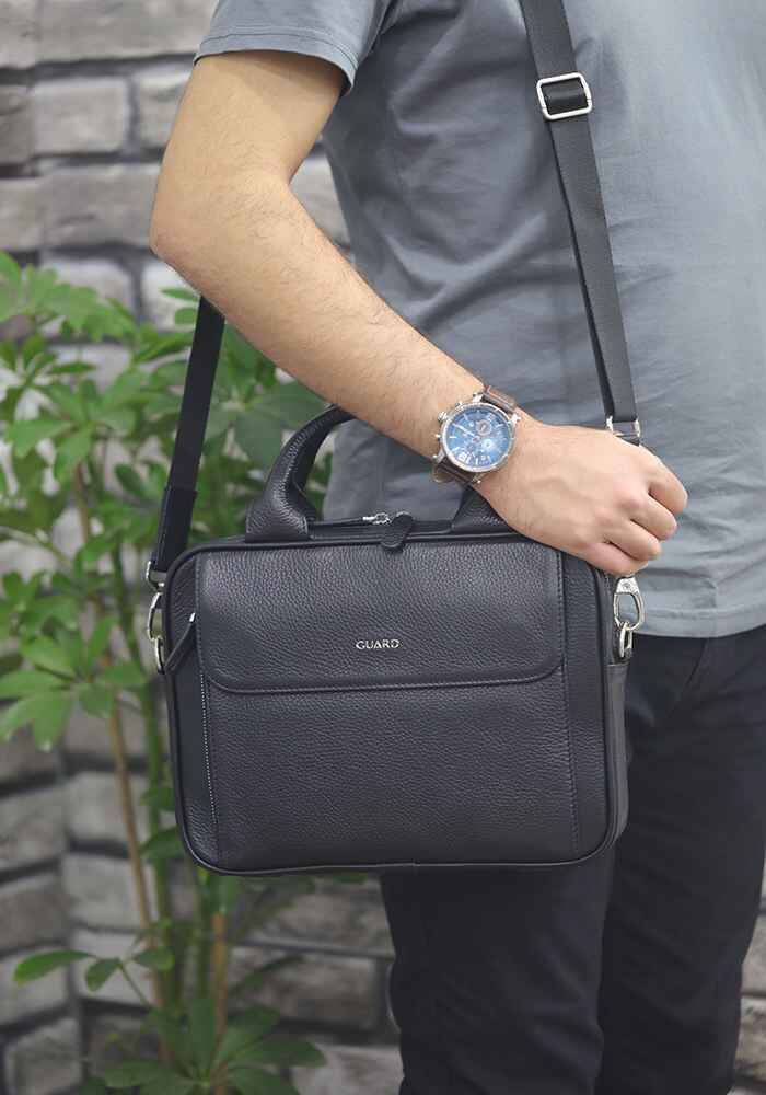 Guard Black Leather 11' inch Laptop Bag Briefcase, Laptop Bag Prices