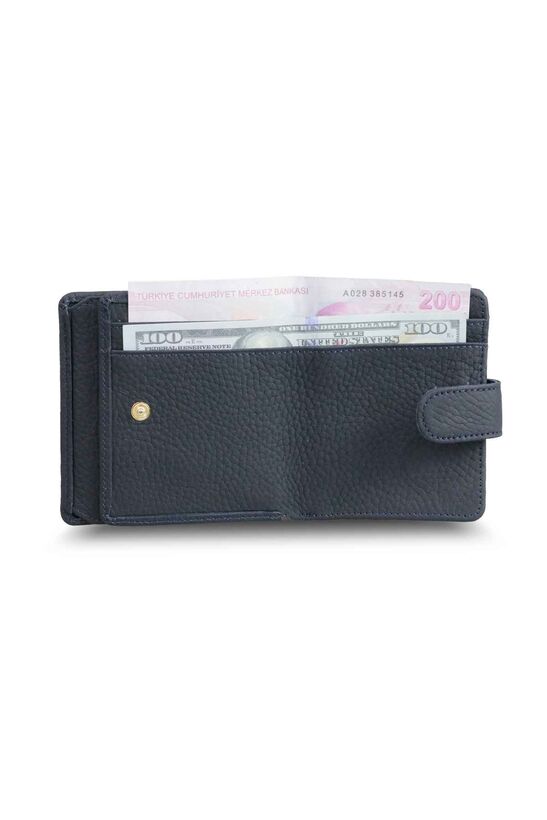 Guard Navy Blue Multi-Compartment Stylish Leather Women's Wallet