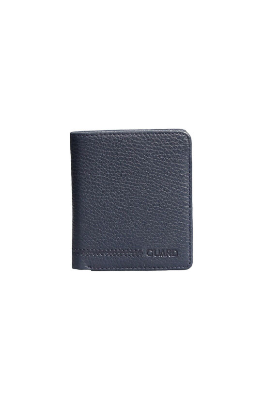Guard Navy Blue Minimal Sport Leather Men's Wallet