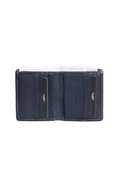 Guard - Guard Navy Blue Minimal Sport Leather Men's Wallet (1)