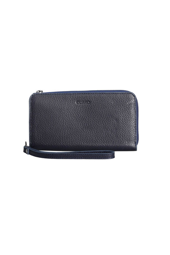 Guard Navy Blue Multifunctional Genuine Leather Wallet and Clutch Bag