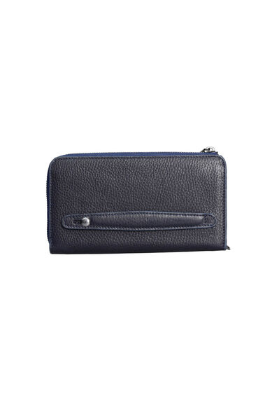 Guard Navy Blue Multifunctional Genuine Leather Wallet and Clutch Bag - Thumbnail