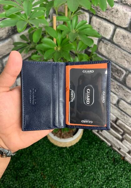 Guard - Guard Navy Blue Nappa Leather Card Holder (1)