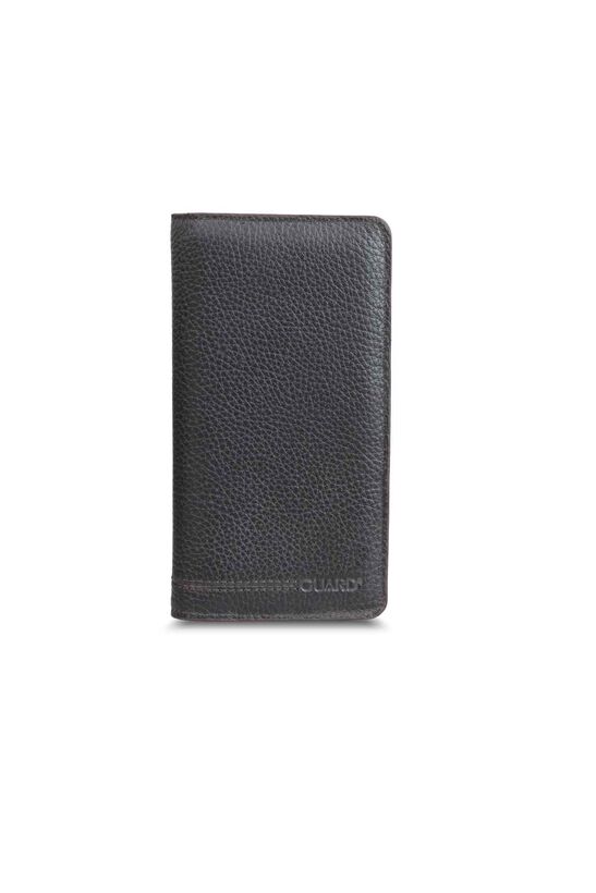 Guard Brown Leather Unisex Wallet with Phone Entry