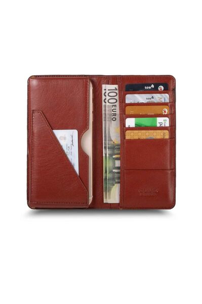 Guard Phone Entry Taba Laser Printed Leather Unisex Wallet - Thumbnail