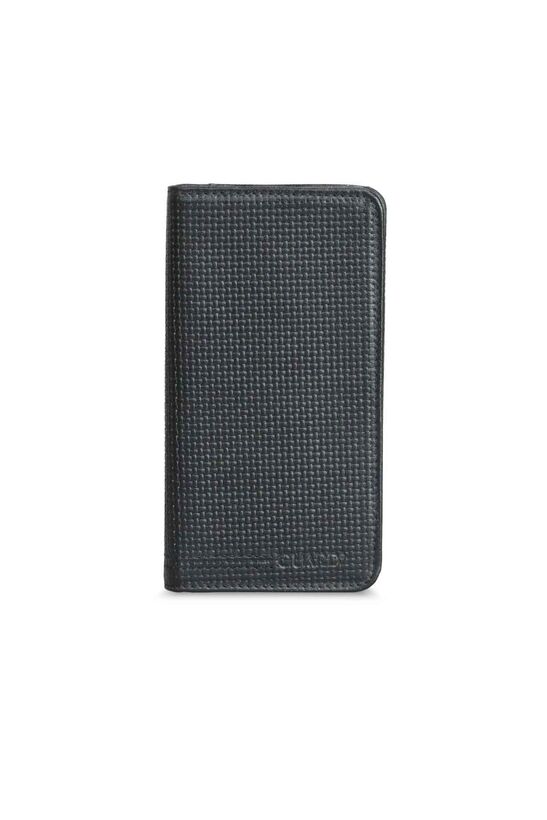 Guard Black Laser Printed Leather Portfolio Wallet with Phone Entry